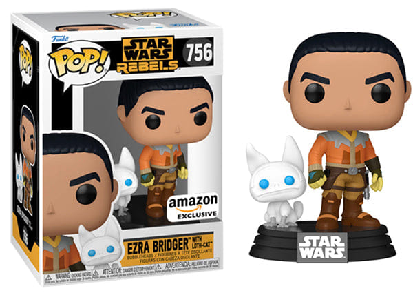 Funko Pop! Ezra Bridger with Loth - Cat Rebels 756 - Amazon Exclusive Vinyl Figure in PopShield Protector