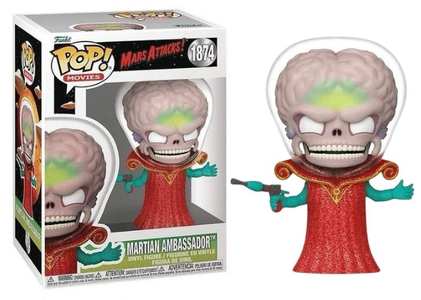 Funko Pop! Martian Ambassador, Mars Attacks 1874 Vinyl Figure in PopShield Protector
