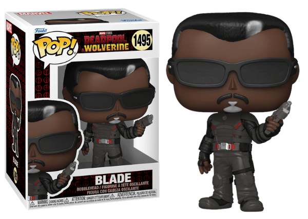 Funko Pop! Blade, Deadpool & Wolverine 1495 Vinyl Figure in PopShield Protector