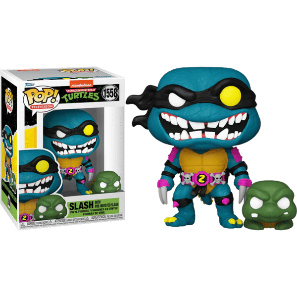 Funko Pop! Teenage Mutant Ninja Turtles Slash w/ Pre - Mutated Slash (Classic) TMNT #1558