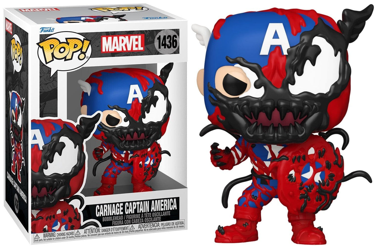Funko (Light Box Damage) Funko Pop! Marvel Carnage Captain America #1436