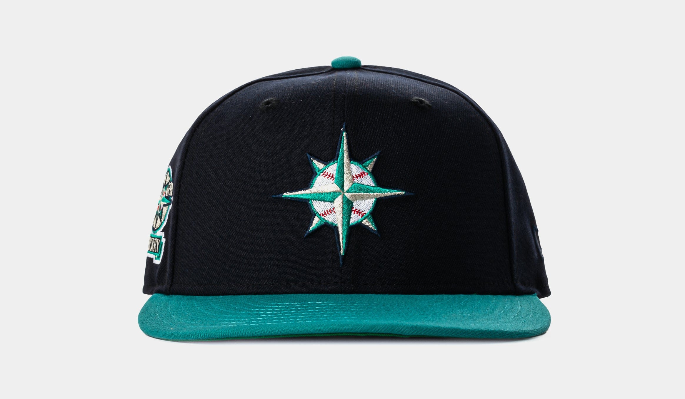 NEW ERA Shoe Palace Exclusive Seattle Mariners 20th Anniversay 59fifty Fitted Mens Hat (Navy/Green)