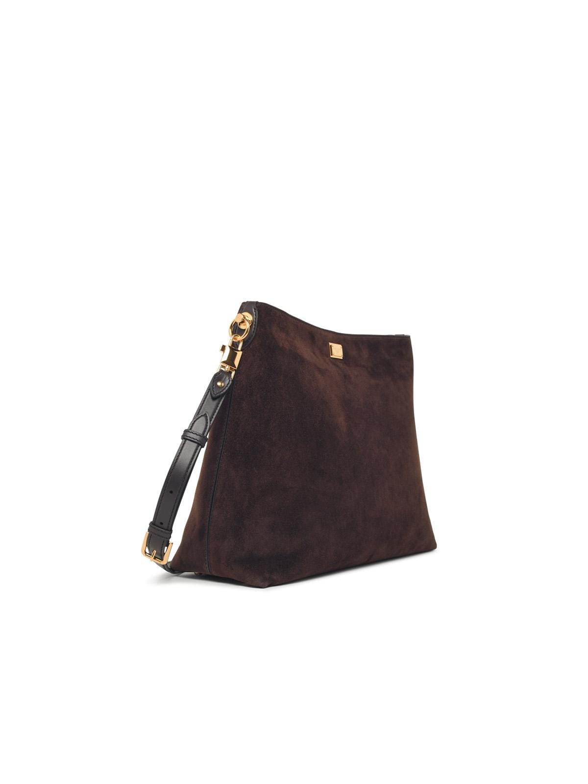 Dolce & Gabbana Large Vittoria Shoulder Bag In Brown Suede Women