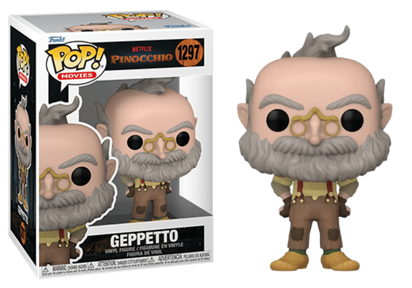 Funko Pop! Geppetto Netflix Pinocchio 1297 Vinyl Figure in PopShield Protector