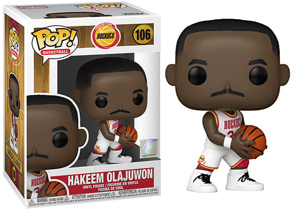 Funko Pop! Hakeem Olajuwon Houston Rockets, NBA 106 Vinyl Figure in PopShield Protector
