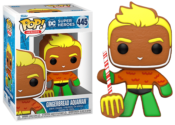 Funko Pop! Gingerbread Aquaman 445 Vinyl Figure in PopShield Protector