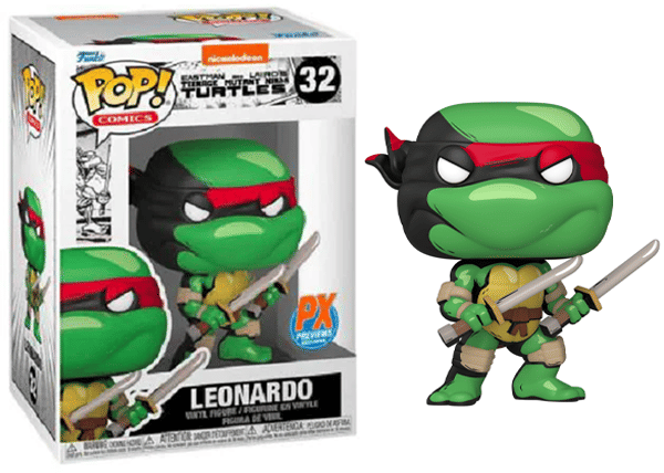 Funko Pop! Leonardo Comics, Teenage Mutant Ninja Turtles 32 - Previews Exclusive Vinyl Figure in PopShield Protector