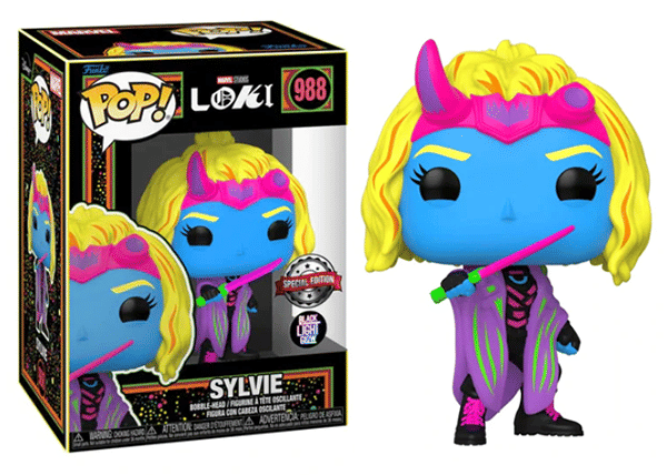 Funko Pop! Sylvie Blacklight 988 - Special Edition Exclusive Vinyl Figure in PopShield Protector