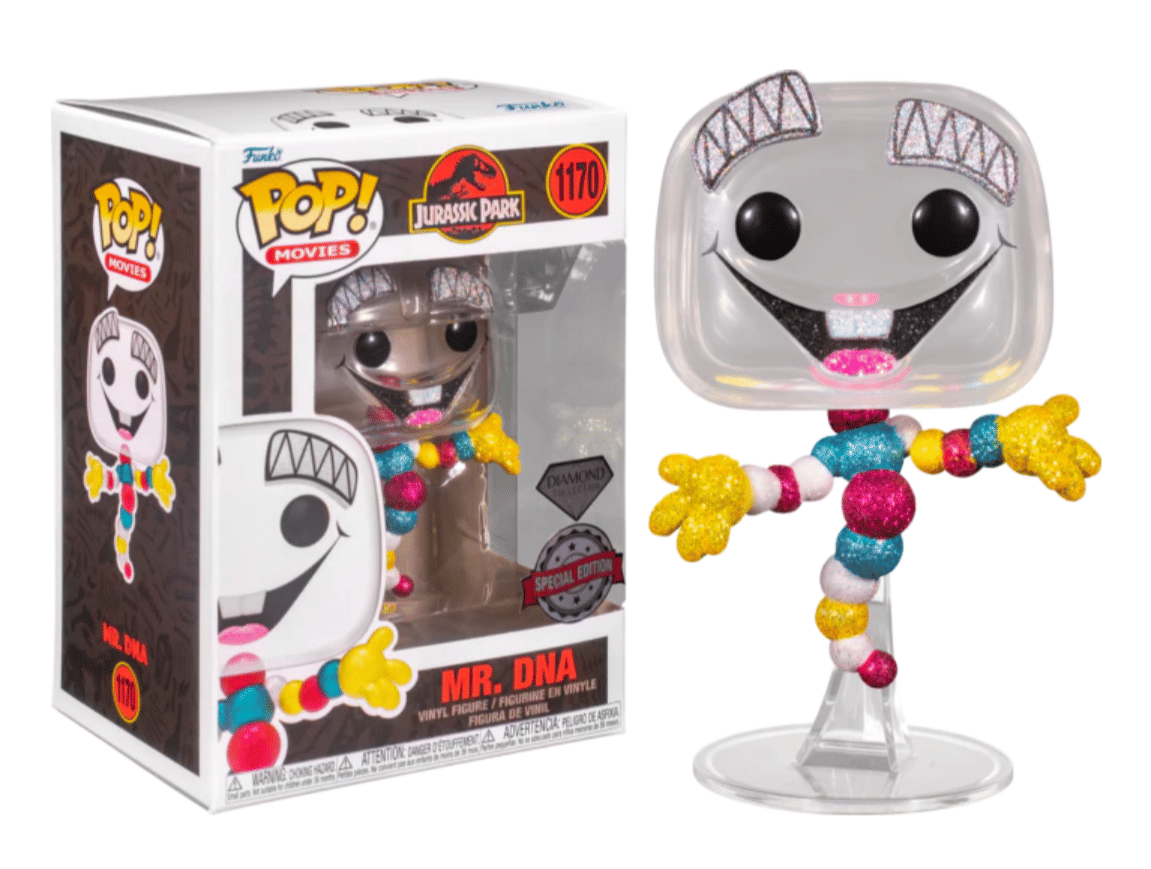 Funko Pop! Mr. DNA Diamond, Jurassic Park 1170 - Special Edition Exclusive Vinyl Figure in PopShield Protector