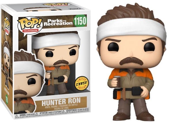 Funko Pop! Hunter Ron Bandaged, Parks & Recreation 1150 **Chase** Vinyl Figure in PopShield Protector