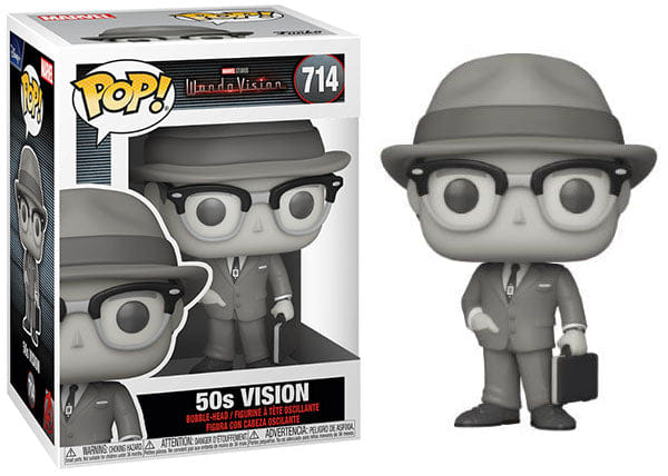 Funko Pop! Vision 50s Glasses & Hat, WandaVision 714 Vinyl Figure in PopShield Protector