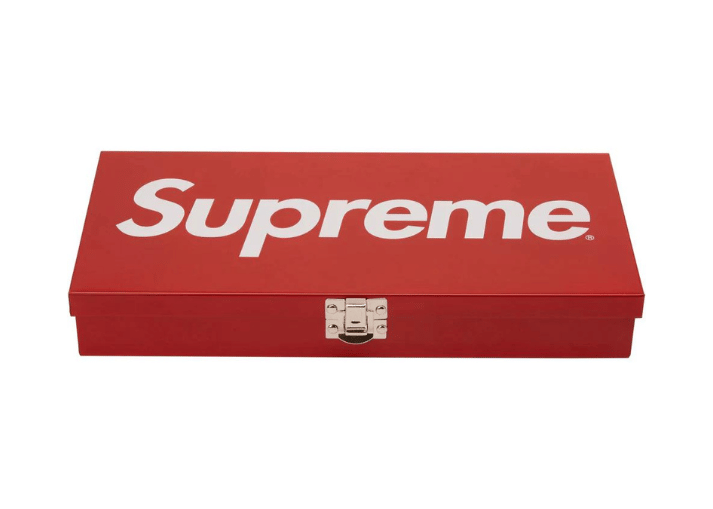 Supreme Large Metal Storage Box Red