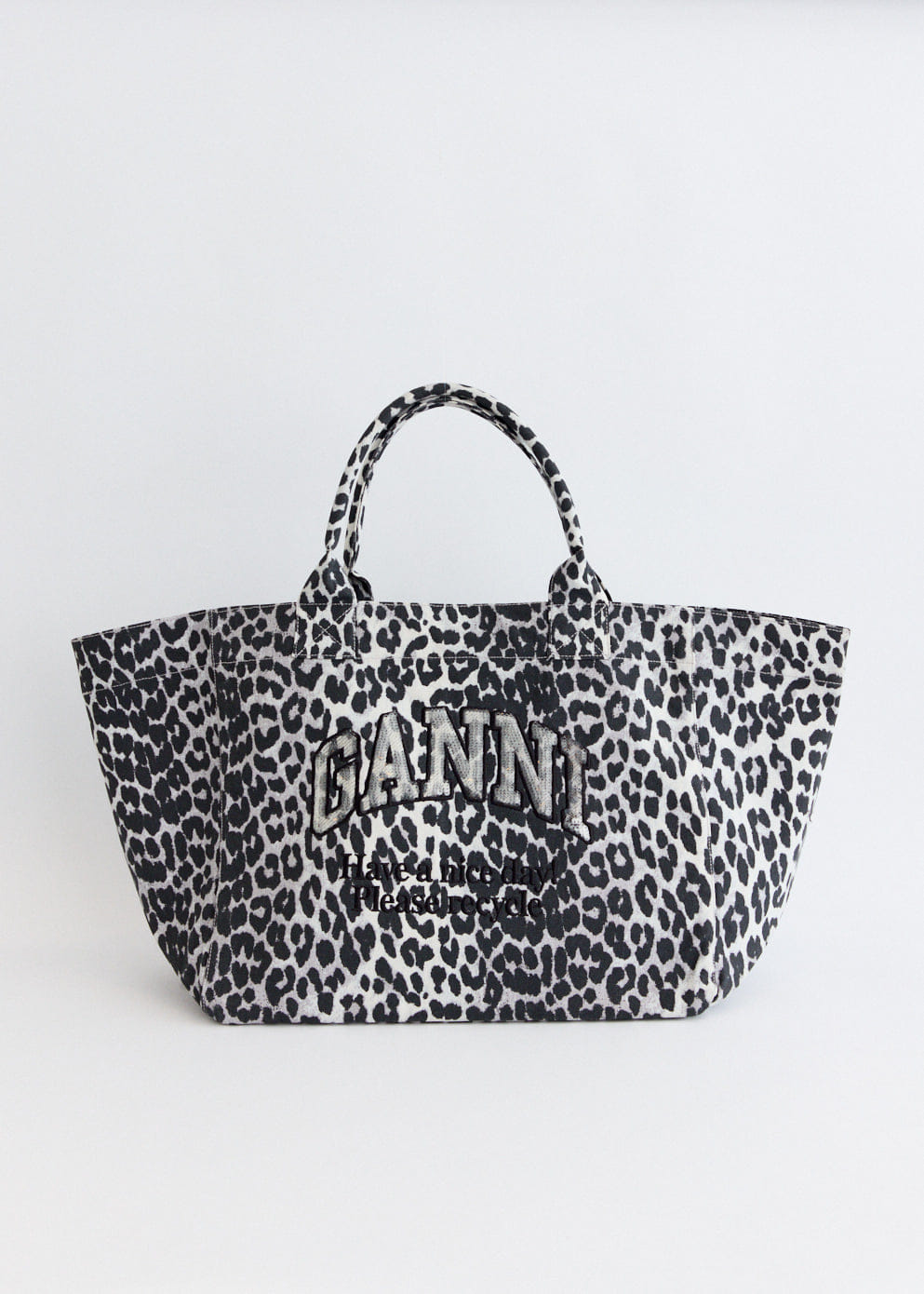 Ganni Shopper XXL Printed Sequin Tote