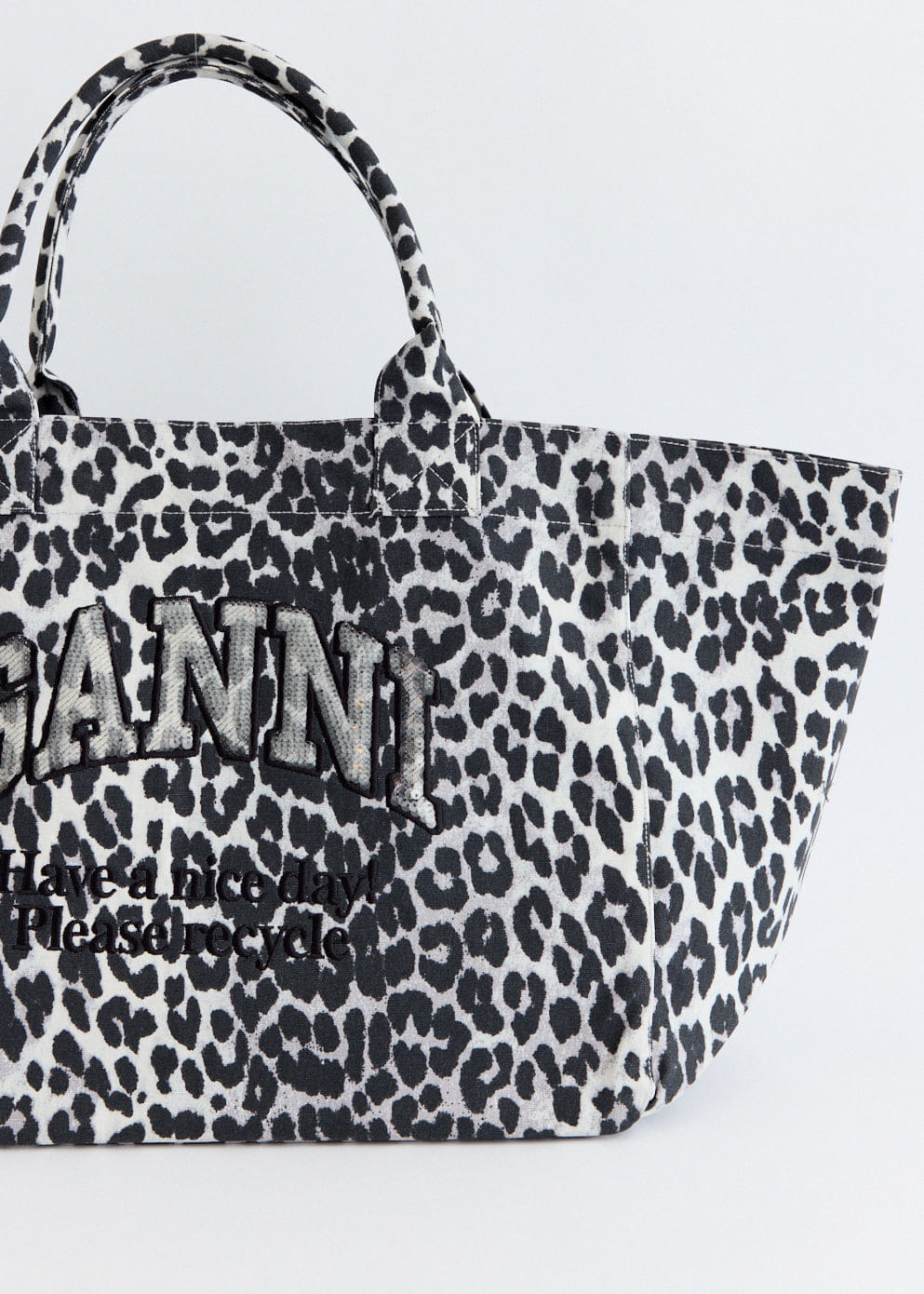 Ganni Shopper XXL Printed Sequin Tote