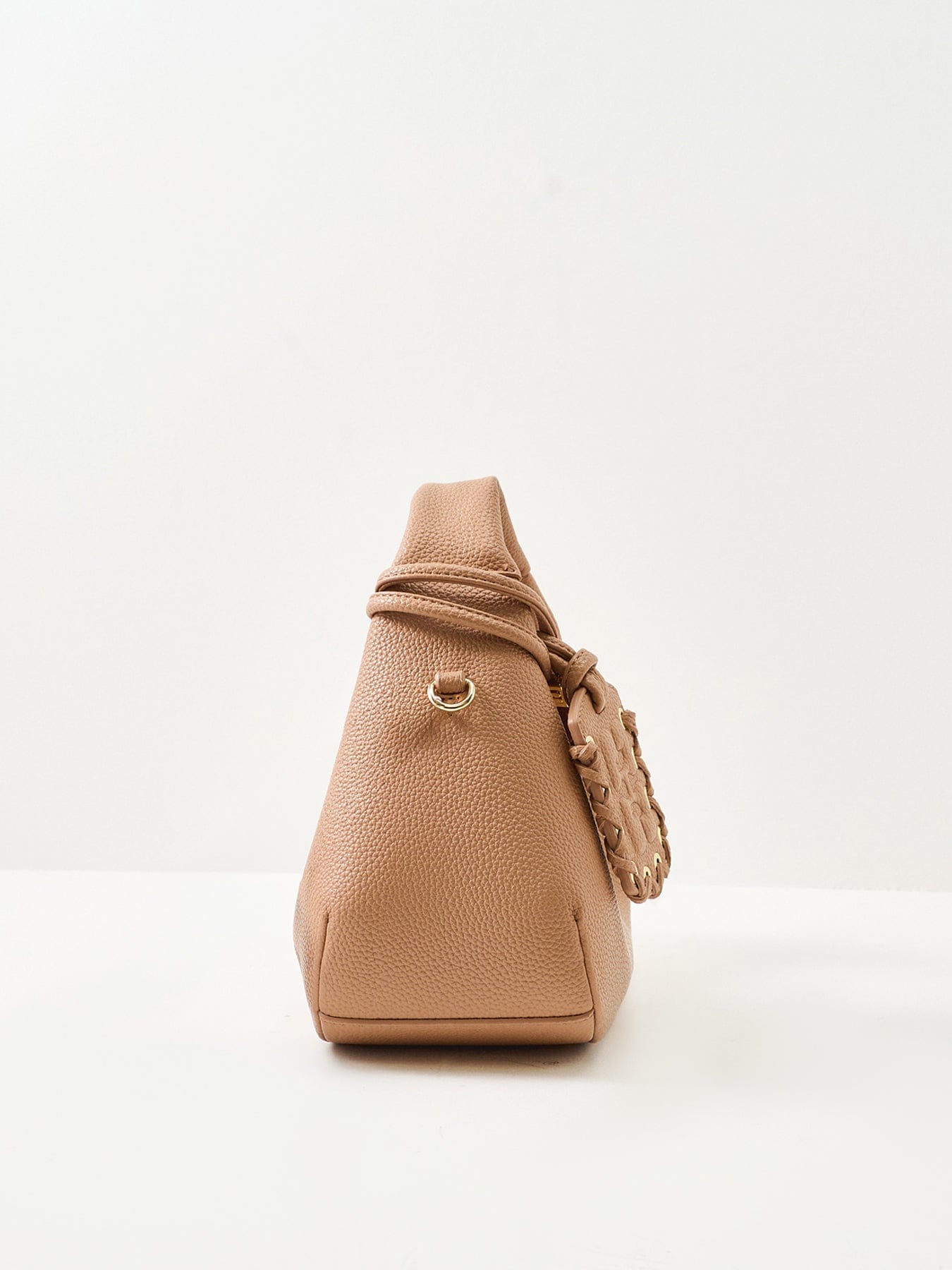 Ganni Hobo Mini Tote Bag Tan