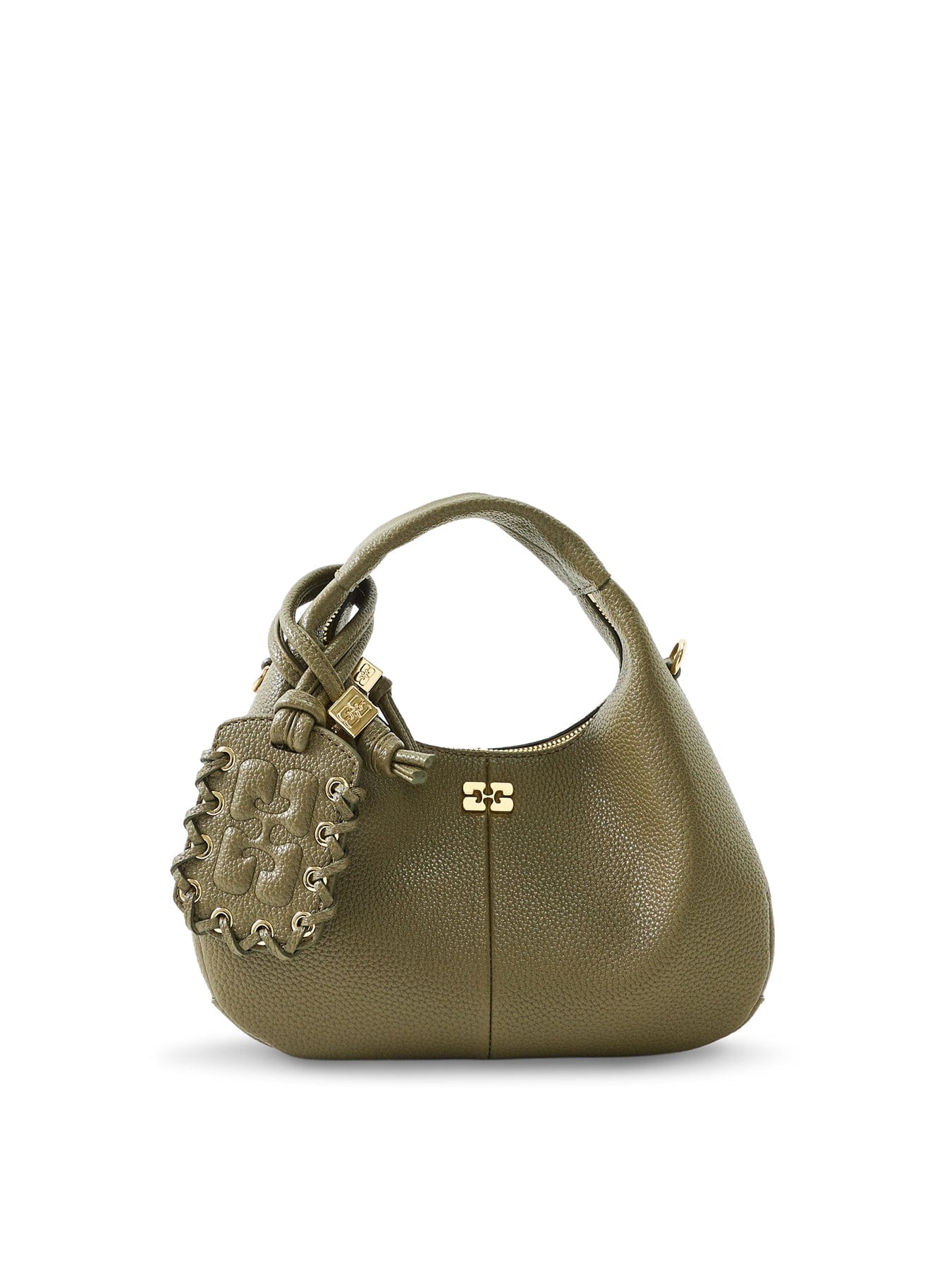 Ganni Hobo Mini Tote Bag Green
