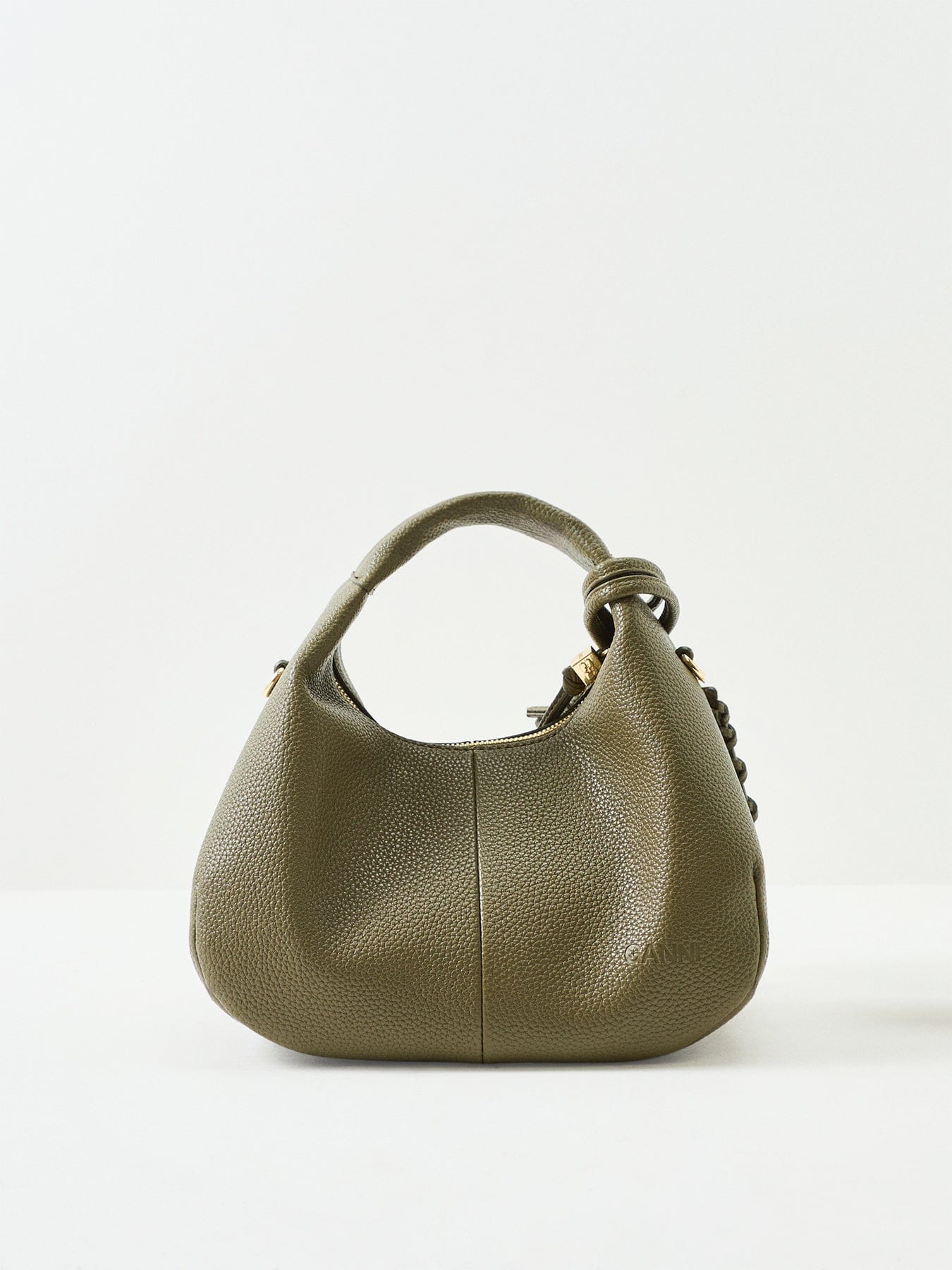 Ganni Hobo Mini Tote Bag Green