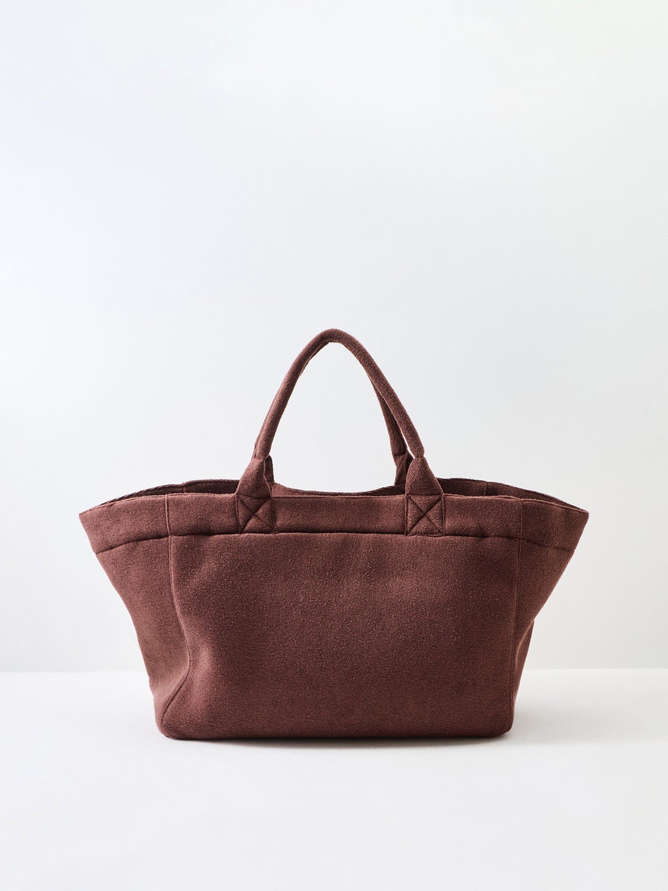 Ganni XXL Shopper Tote Bag Brown