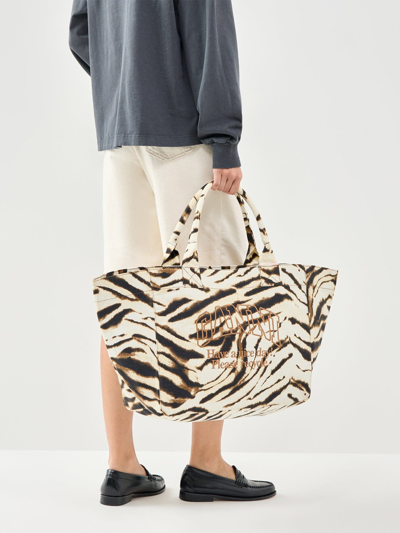 Ganni XXL Shopper Tote Bag Multi