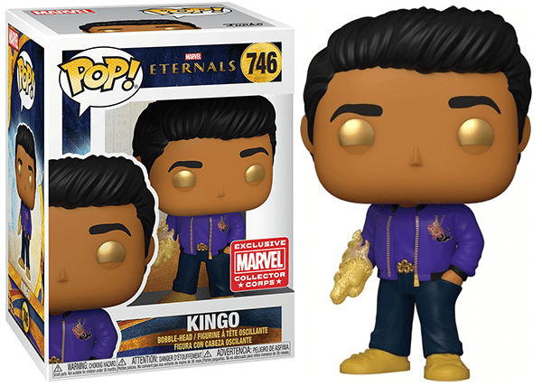 Funko Pop! Kingo Eternals 746 - Marvel Collector's Corps Exclusive Vinyl Figure in PopShield Protector