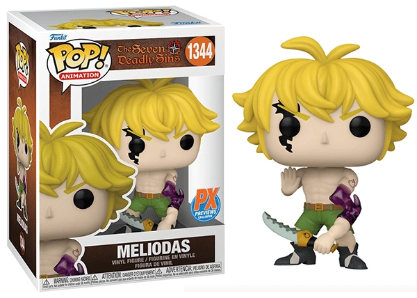 Funko Pop! Meliodas Demon Mode, Seven Deadly Sins 1344 - Previews Exclusive Vinyl Figure in PopShield Protector