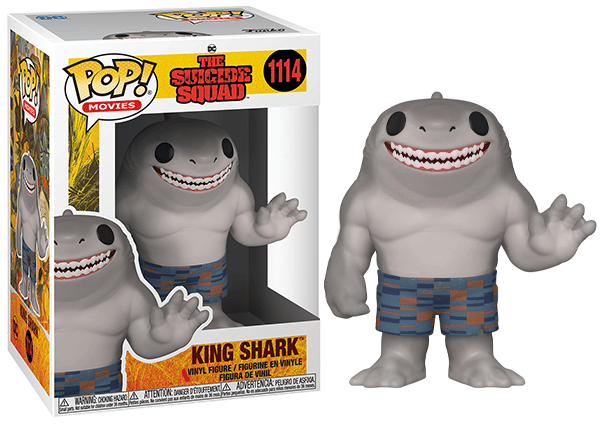 Funko Pop! King Shark The Suicide Squad Movie 1114 Vinyl Figure in PopShield Protector
