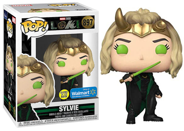 Funko Pop! Sylvie Glow in the Dark, Loki 897 - Walmart Exclusive Vinyl Figure in PopShield Protector