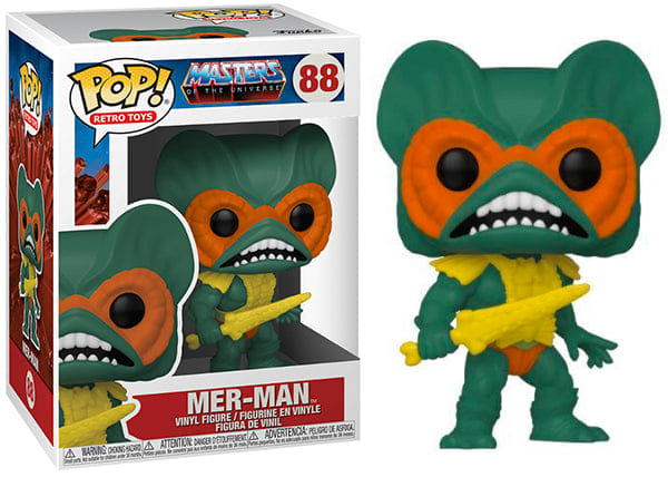 Funko Pop! Mer - Man Retro Toys, Masters of the Universe 88 Vinyl Figure in PopShield Protector