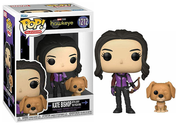 Funko Pop! Kate Bishop w/ Lucky the Pizza Dog Hawkeye 1212 Vinyl Figure in PopShield Protector