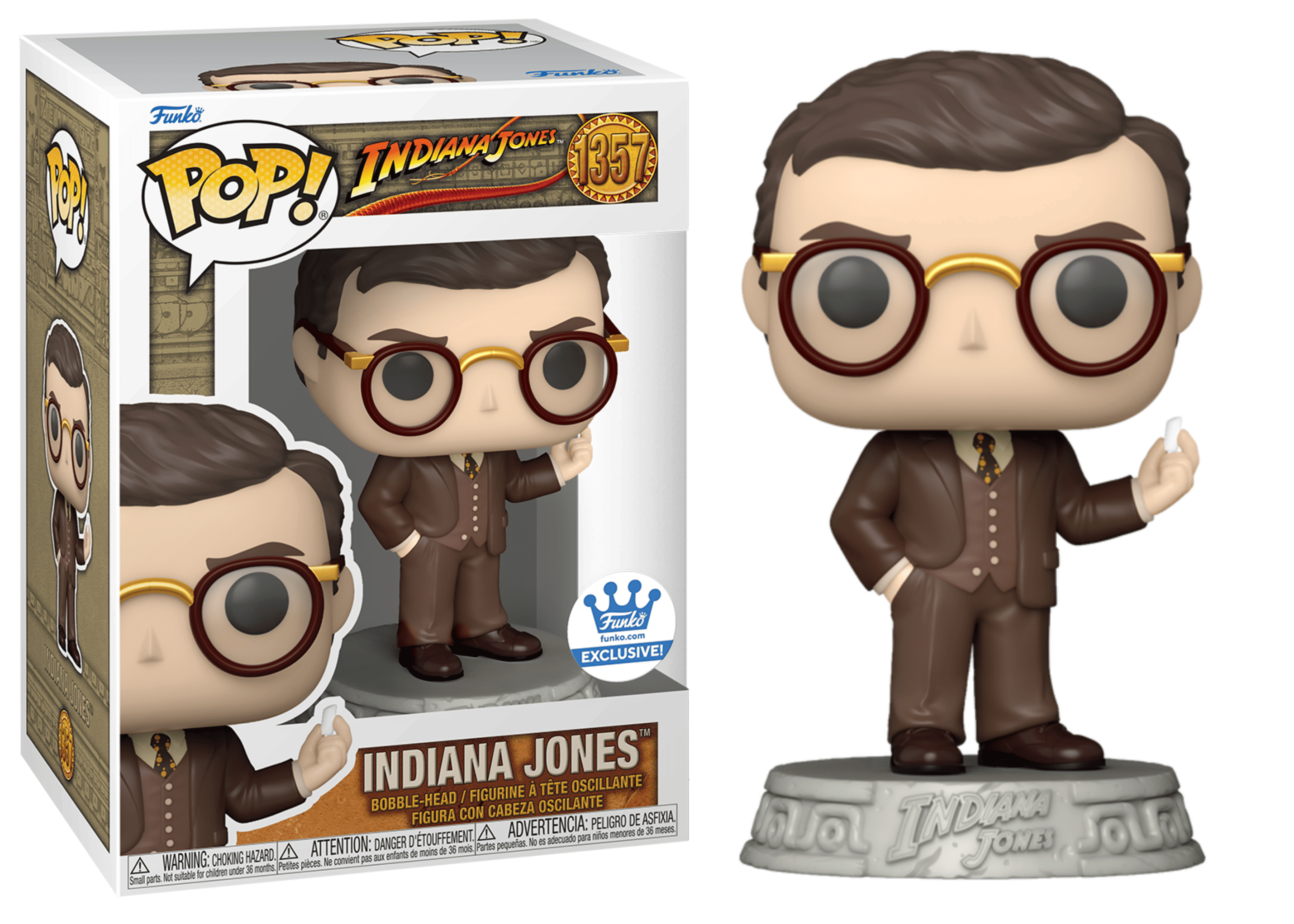 Funko Pop! Indiana Jones Professor 1357 - Funko Shop Exclusive Vinyl Figure in PopShield Protector