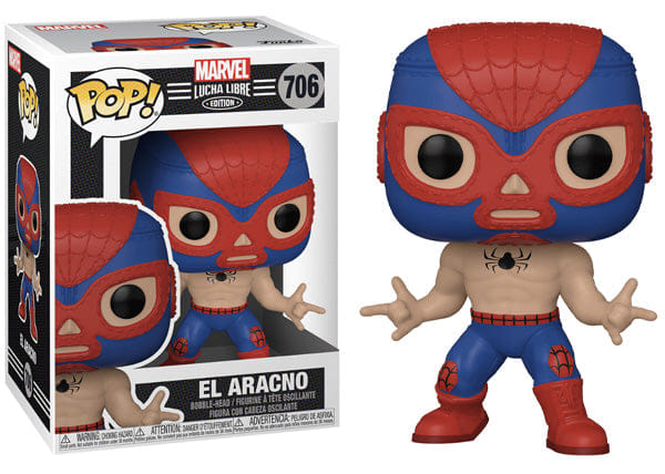 Funko Pop! El Aracno Marvel Lucha Libre 706 Vinyl Figure in PopShield Protector