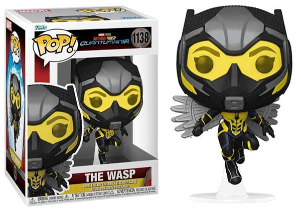 Funko Pop! Wasp Flying, Ant - Man and the Wasp Quantumania 1138 Vinyl Figure in PopShield Protector