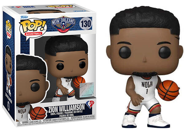 Funko Pop! Zion Williamson New Orleans Pelicans, NBA 130 Vinyl Figure in PopShield Protector