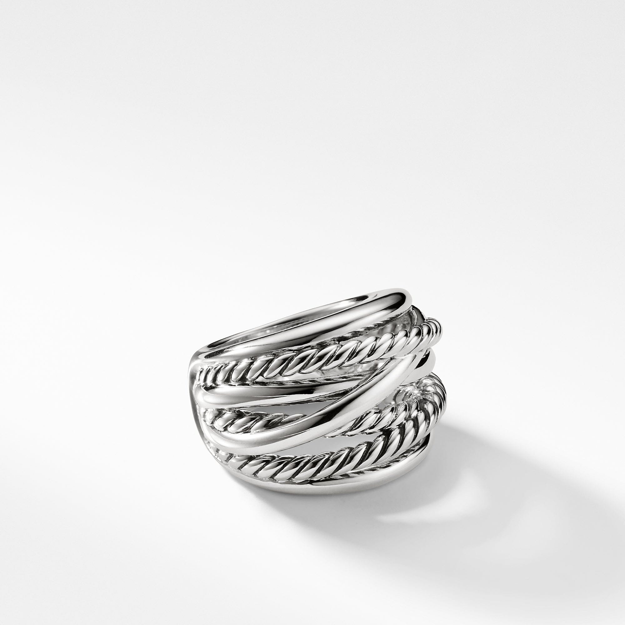 David Yurman Crossover Wide Ring, Size 6