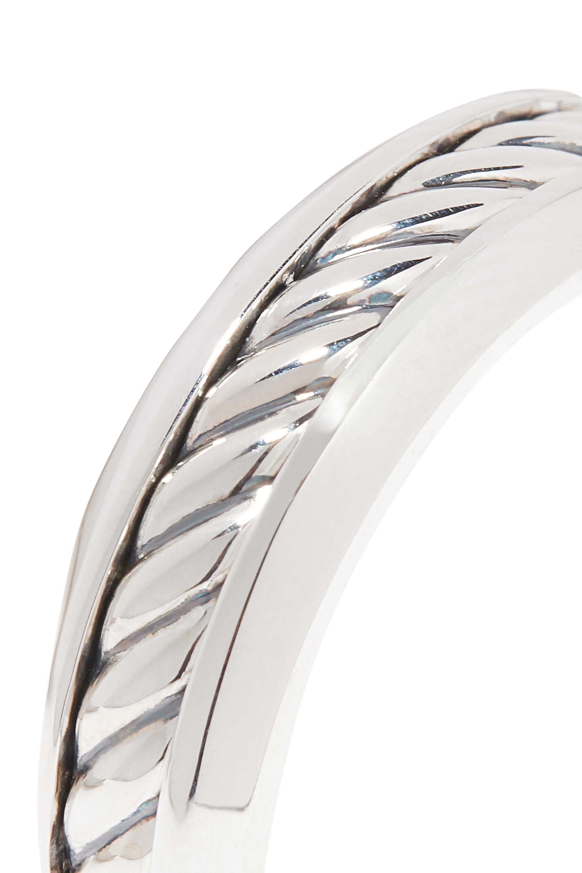 David Yurman Cable Inset Silver Band Ring