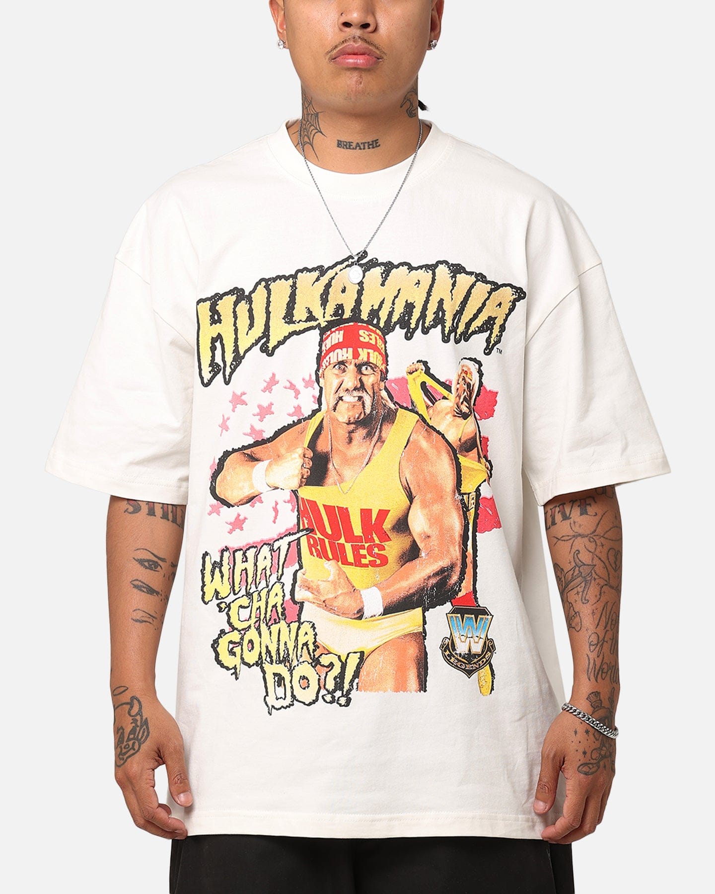 Off-White Culture Kings x WWE Hulk Hogan Hulkamania Vintage T - Shirt Off White