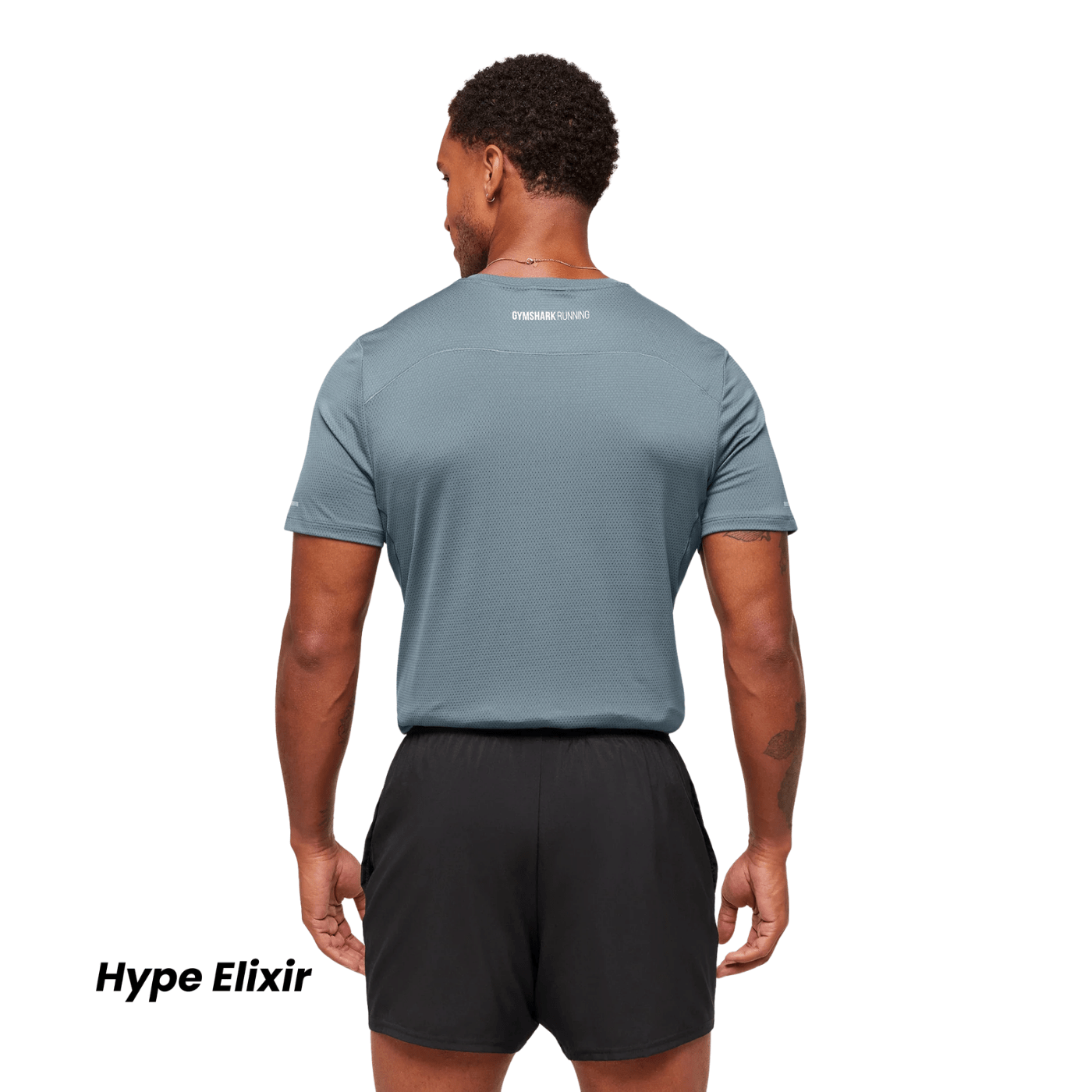 GYMSHARK Running T - Shirt slim fit Iron Blue