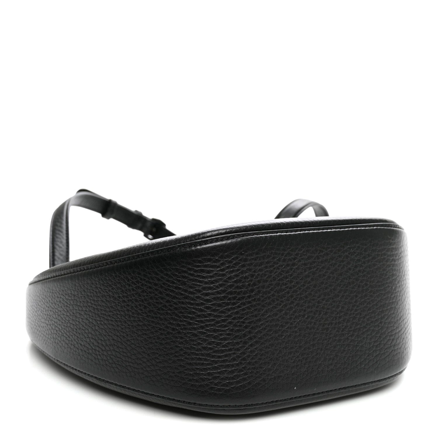 Valentino Garavani Grainy Calfskin Monochrome Small Vlogo Moon Hobo Bag Black