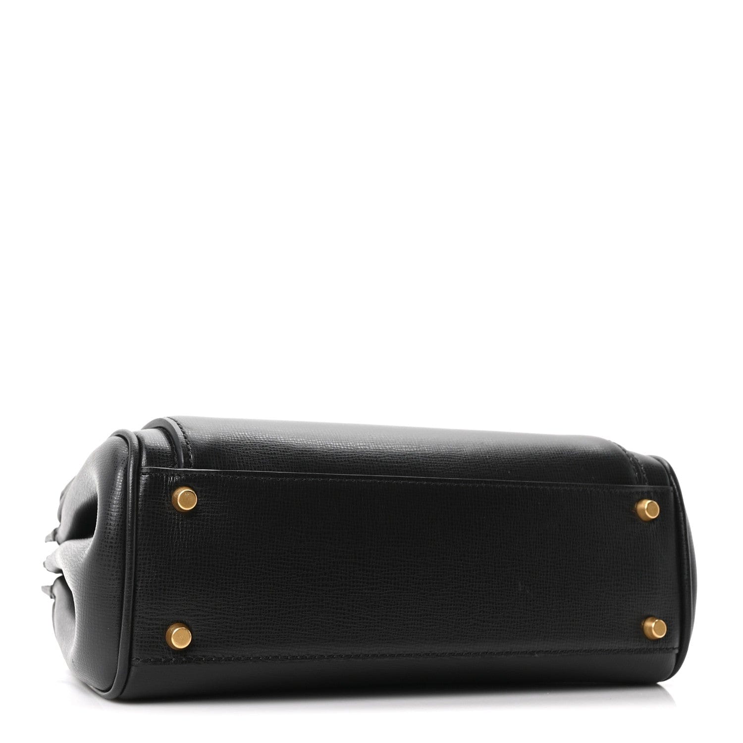 Valentino Garavani Grainy Calfskin Rockstud Medium Alcove Top - Handle Bag Black