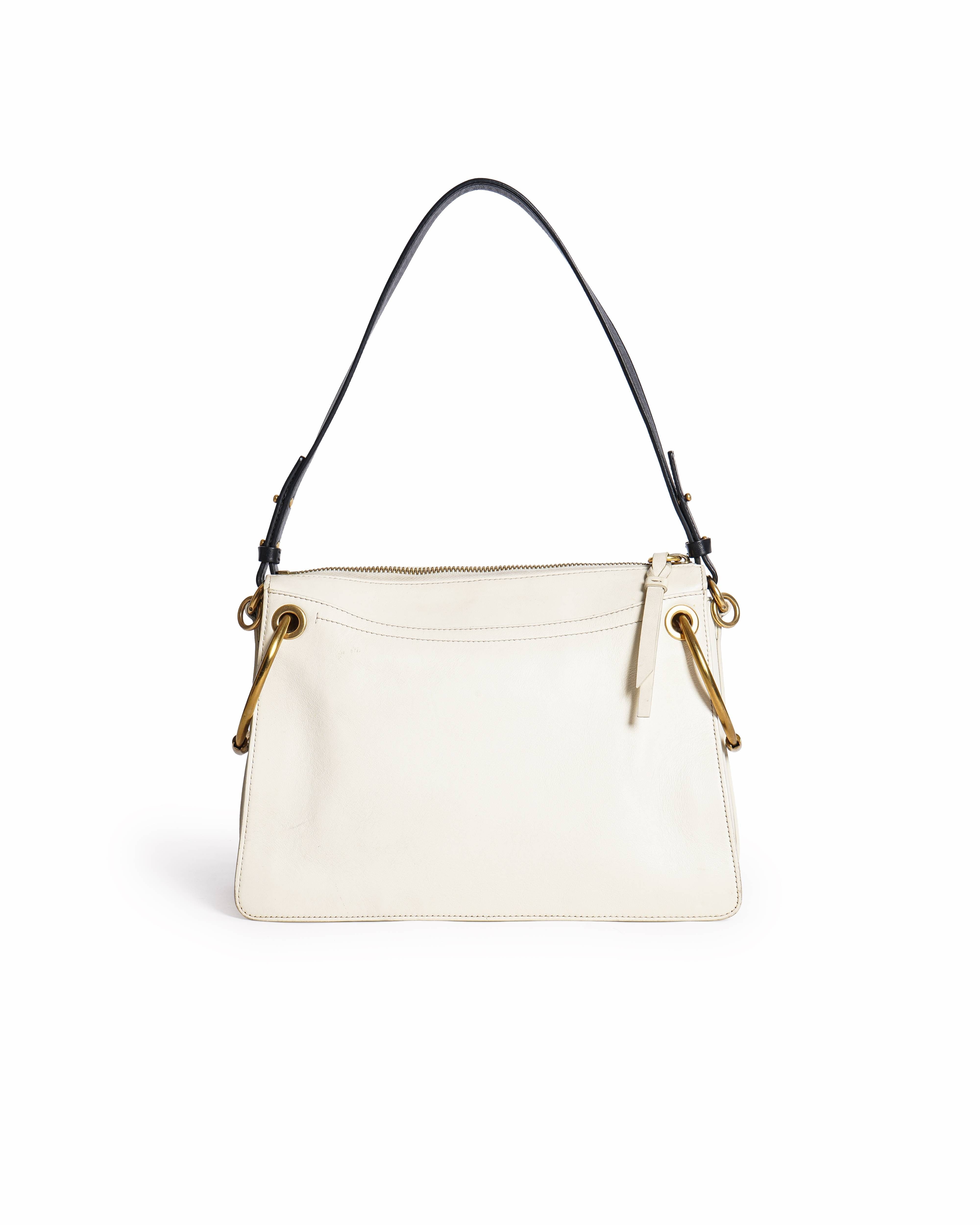 Chloé Roy Medium Smooth Leather and Suede Shoulder Bag