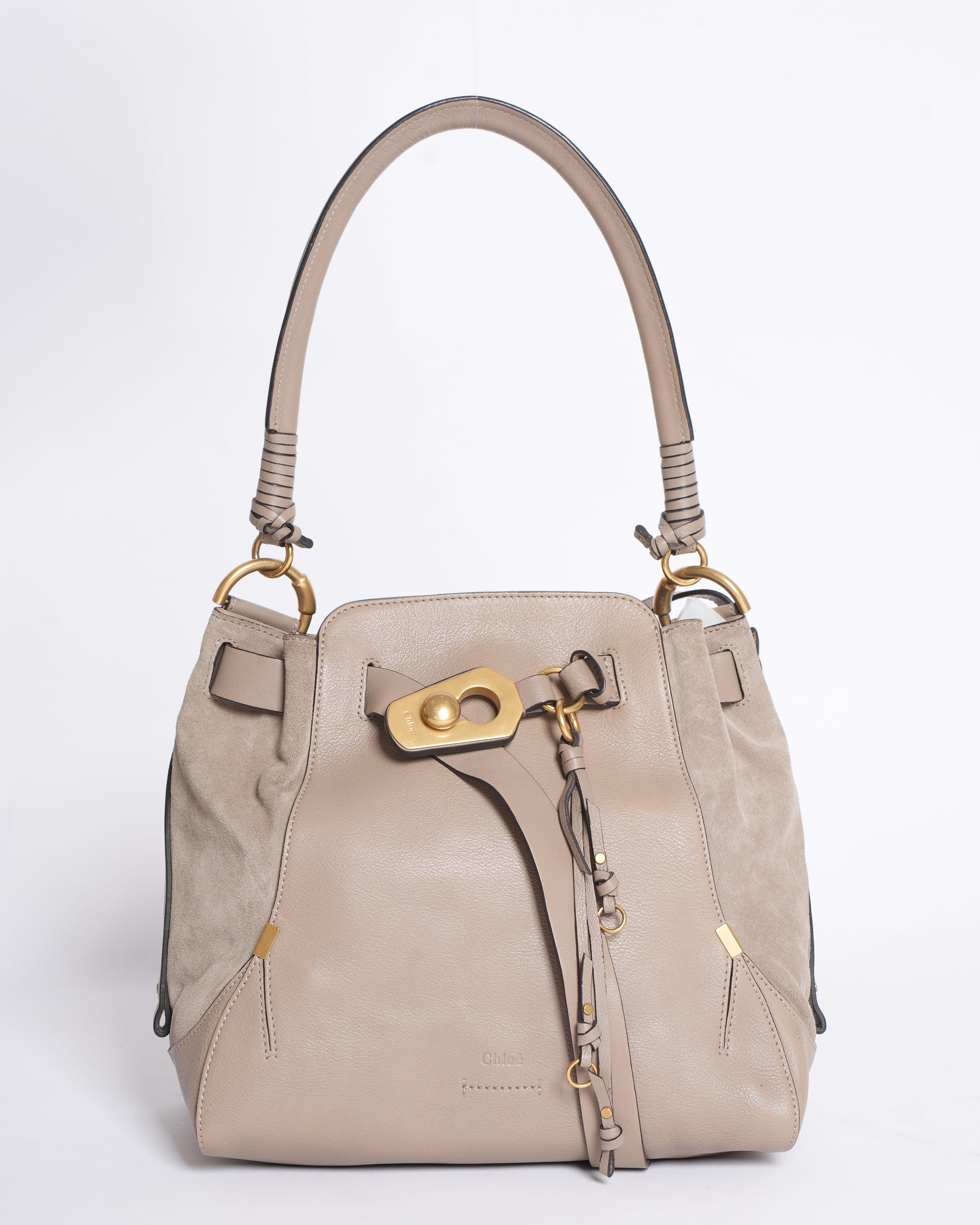 Chloé Qwen Bucket Leather Shoulder Bag
