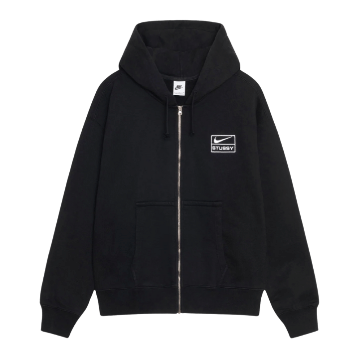Stussy Nike x Stussy Stone Washed Fleece Zip Hoodie Black (FW25)