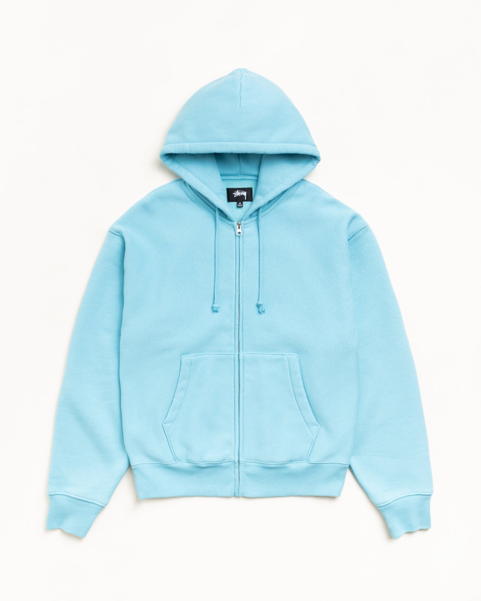 Stüssy - Men's Cursive Applique Zip Hood - (Aqua)