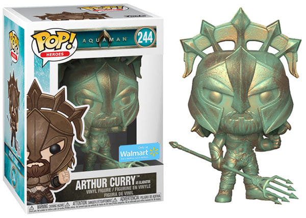 Funko Pop! Arthur Curry as Gladiator Patina, Aquaman 244 - Walmart Exclusive Vinyl Figure in PopShield Protector