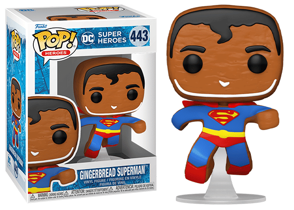 Funko Pop! Gingerbread Superman 443 Vinyl Figure in PopShield Protector