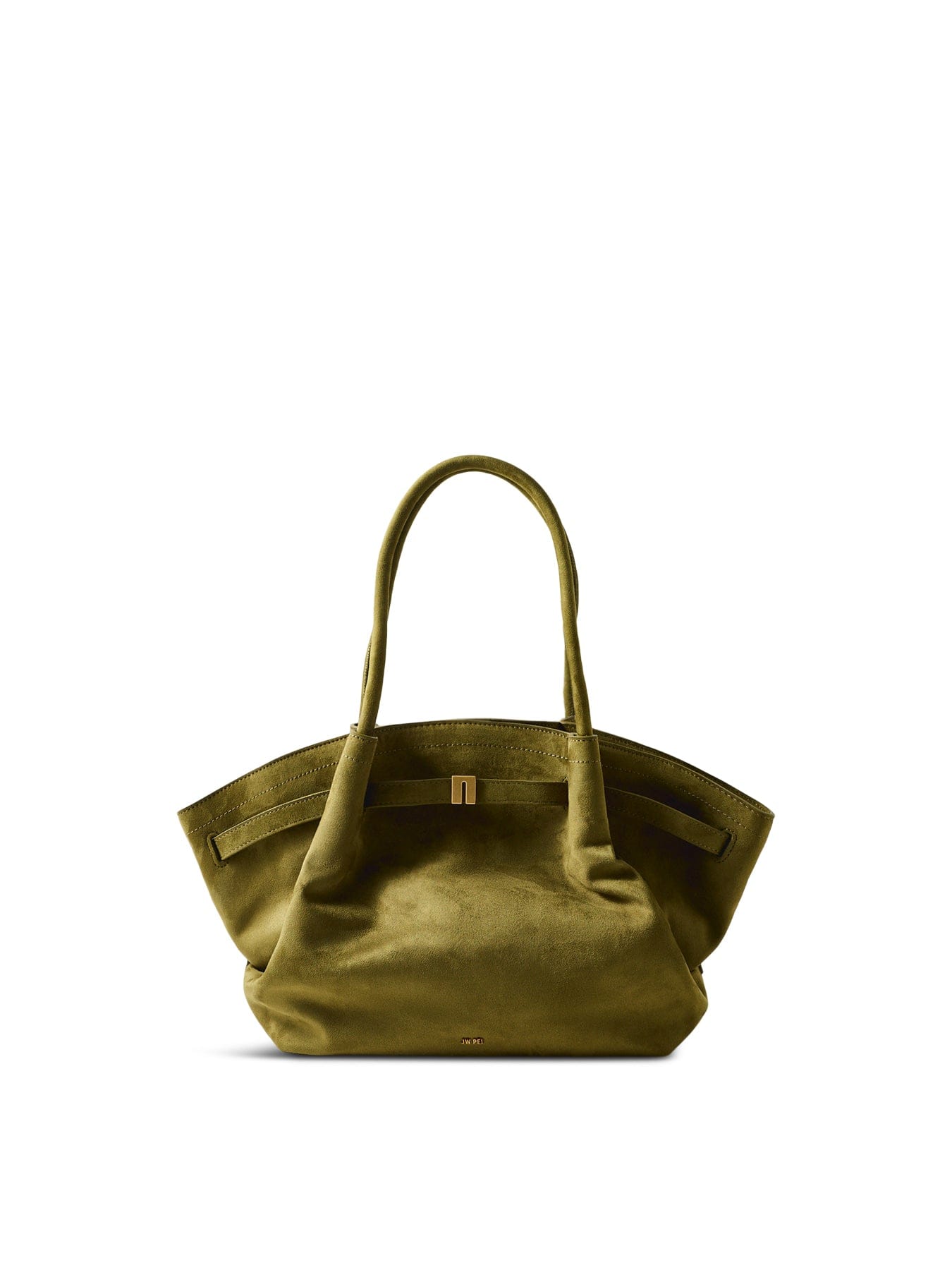 JW PEI Hana Medium Faux Suede Tote Bag Green