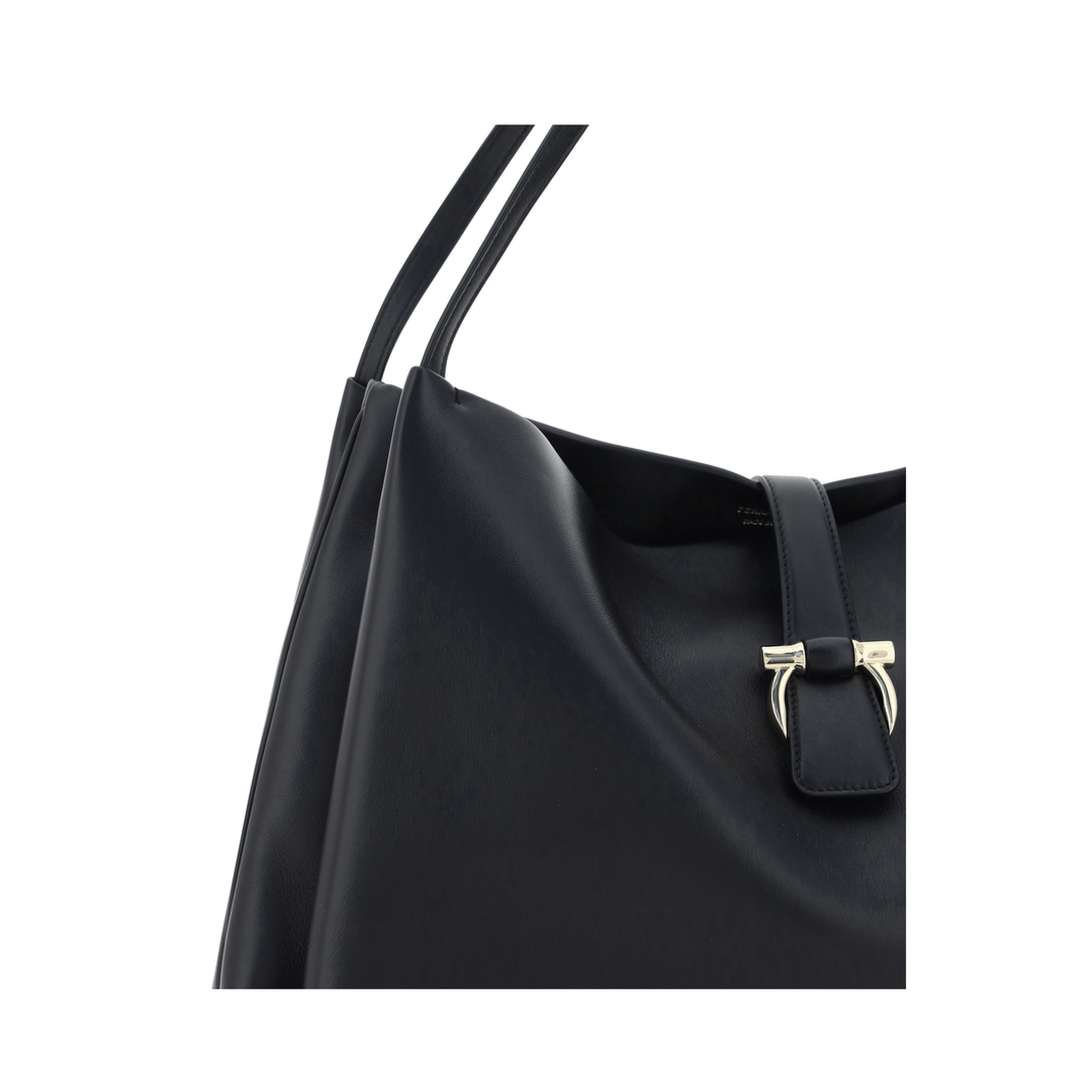Ferragamo Mia Large Calfskin Tote - Black
