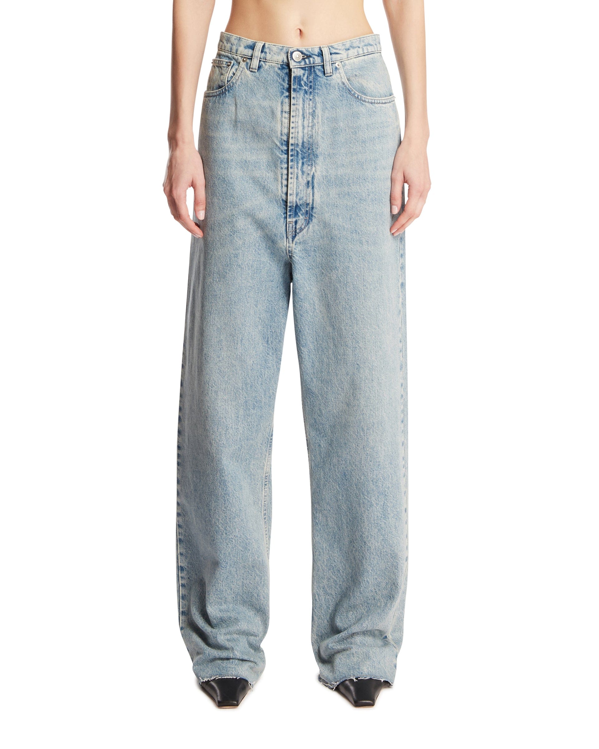 Maison Margiela Jeans A Gamba Ampia Blu