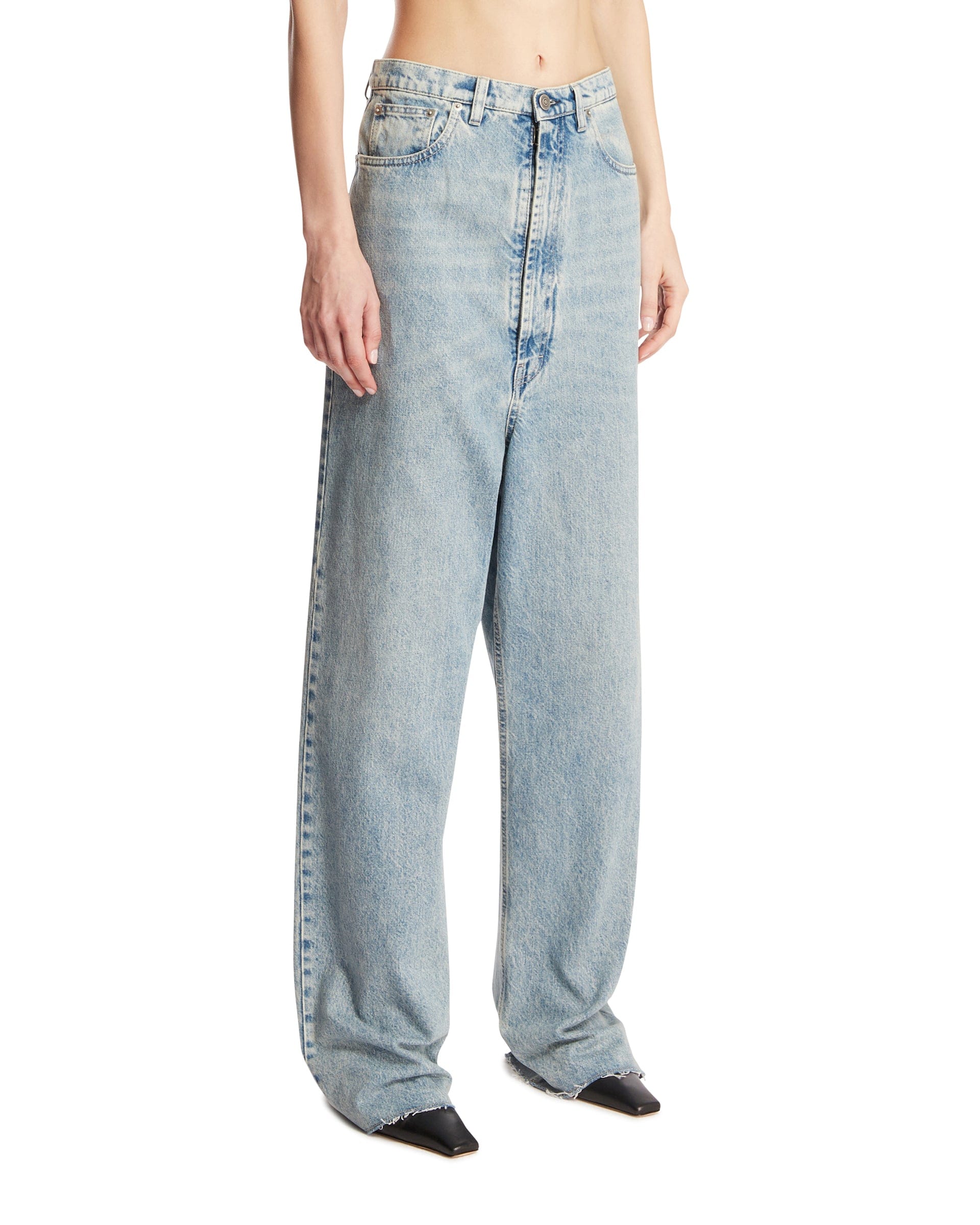 Maison Margiela Jeans A Gamba Ampia Blu