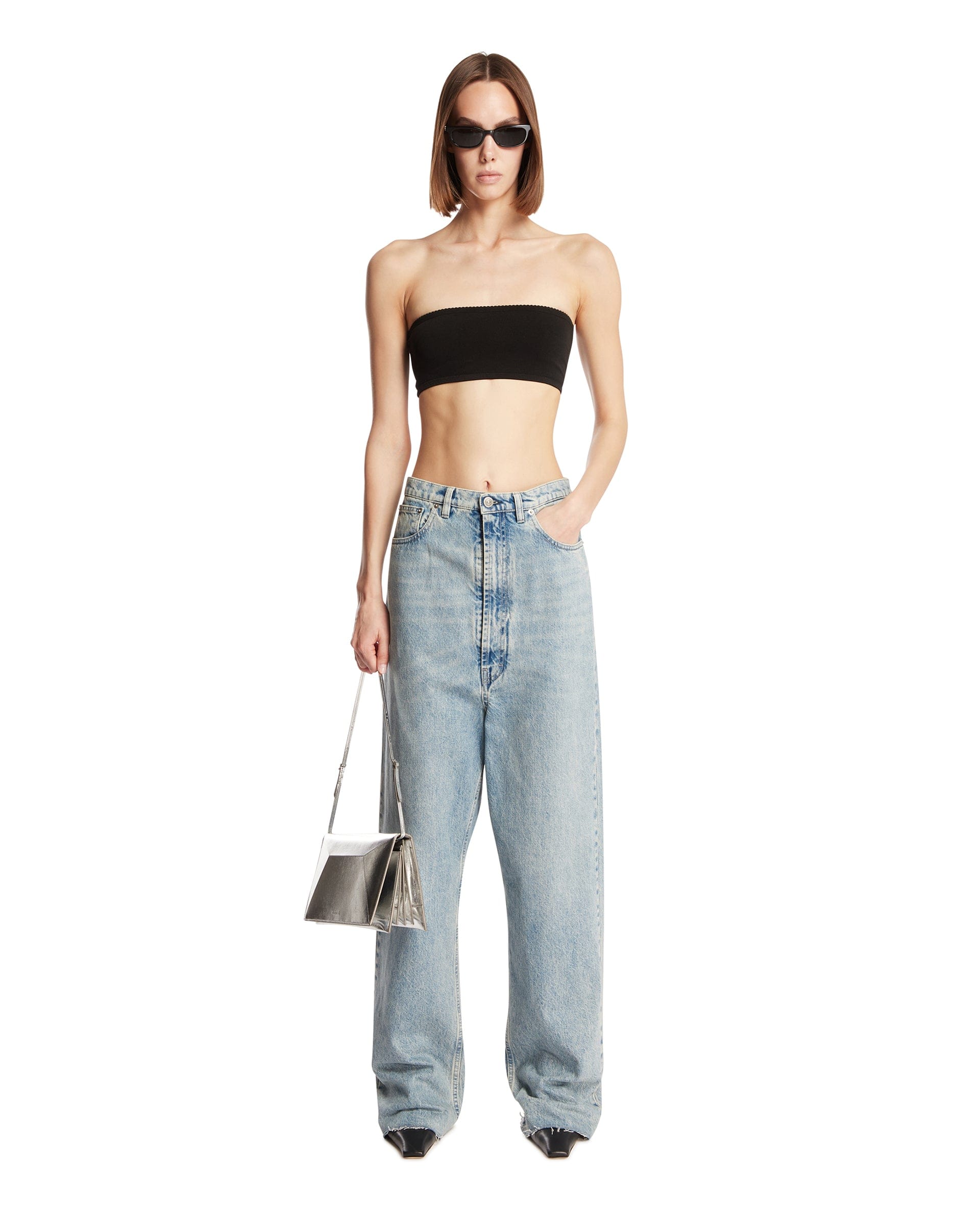 Maison Margiela Jeans A Gamba Ampia Blu